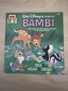 WALT DISNEY'S “STORY OF BAMBI” 7 DC 24 PAGE READ ALONG Book only - Picture 1 of 2