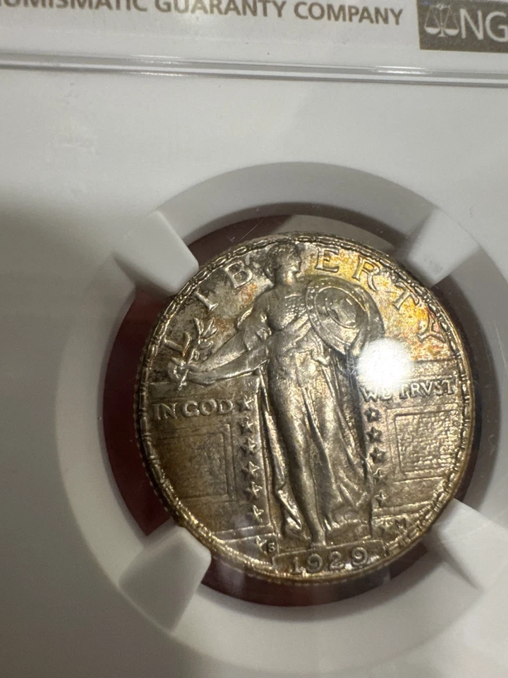 1929-S Standing Liberty Quarter. MS63 Toned! Great Luster And Surface. NGC - Image 1 of 4