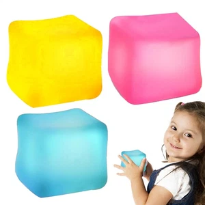 Fidget Toy Stress Cube 3 Pack - Squishy Fidget Toys for Anxiety Stress Relief - Foto 1 di 10