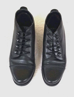 Botín Sporto Mujer 8M Cuero Negro Tapa Superior Puntera Almendra Elástico/Gancho Foto 1 de 4