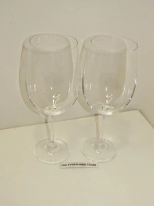 BOHEMIA CRYSTALITE BORDEAUX WINE GLASS LOT OF 2 PREOWNED FREE SHIP - Picture 1 of 2