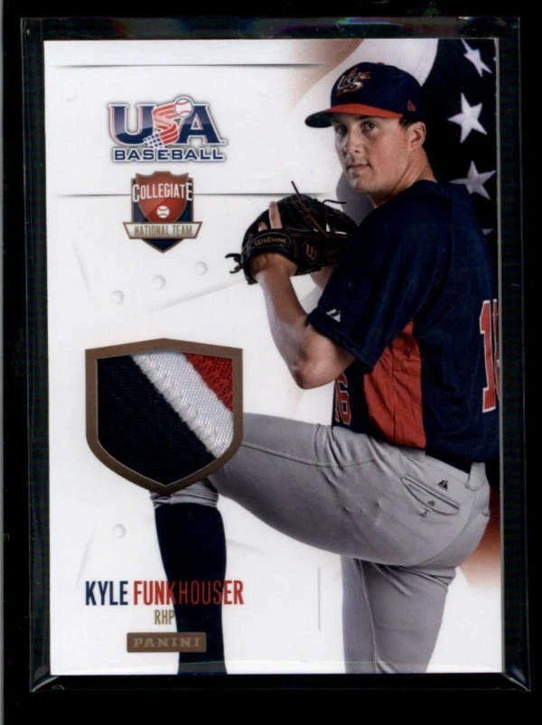 KYLE FUNKHOUSER 2014 PANINI USA BASEBALL BOX SET 3-CLR JERSEY PATCH #/35 AH9099 - Image 1 of 1