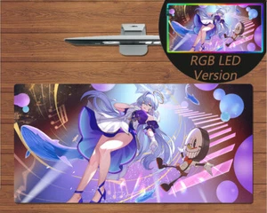 Anime RGB LED Large Mouse Pad Honkai Star Rail Robin Gaming Mat Mousepad Gift - Picture 1 of 3
