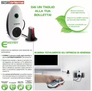 PRESA RISPARMIA ENERGIA -80% con sensore ad infrarossi 230v/max 2200w ORIEME - Bild 1 von 4