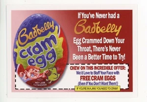 2021 Topps Wacky Packages April Coupon back #16 "Cram Egg" - Picture 1 of 2