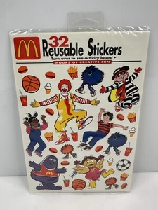 Vintage 1996 McDonald’s 32 Reusable Stickers Pack HTF - Picture 1 of 2