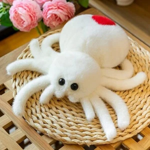 Spider White 10 Inch Stuffed Animal Plush Toys Toddler Fluffy Dolls Kids Gifts - Picture 1 of 5
