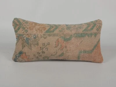 Anatolian Turkish Kilim Pillow, 10x20 Pillow Case, Decorative Pillow Cushion - Image 1 of 4