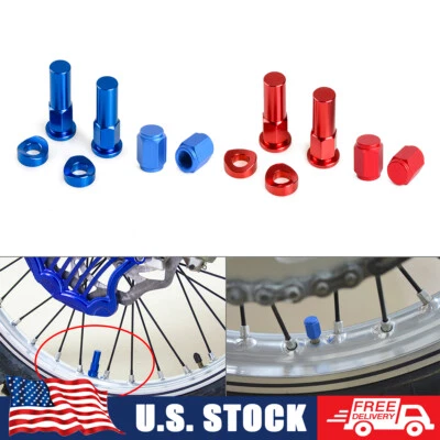 CNC Tire Valve Stem Cap & Rim Lock Nuts Kit For Honda CR 85R 125R 250R 450R 500R - Image 1 of 4