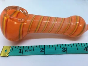1 USA BLOWN GLASS TOBACCO SMOKING BOWL HAND PIPE HEAVY 4” HITTER NEW SPOON XQ10O - Picture 1 of 12