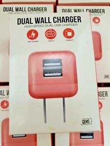 FOLD-ABLE USB Wall FAST Charger 2.1A Dual Port Phone Charging Base Cube Charger - Picture 1 of 16