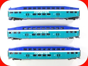 HO Scale *SAN DIEGO COASTER* Bombardier Coach & Control 3-Car Set - ATHEARN 2582 - Picture 1 of 4