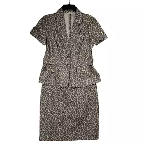 Cato Rock Anzug 2-teilig Outfit Rock passendes Oberteil Tiermotiv Damen Small 6 - Bild 1 von 12