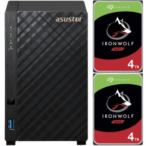 Asustor AS1102T 2-Bay Drivestor 2 NAS with 1GB RAM and 8TB (2x4TB) Seagate Ironw - Afbeelding 1 van 7