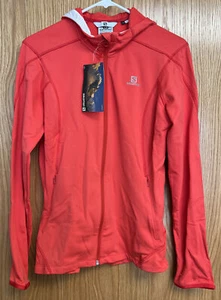 New Salomon "Discovery Hooded Full Zip Midlayer Jacket" Women's Medium Hiking - Picture 1 of 3