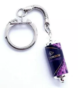 Unique STRONGBOW DARK FRUIT KEYRING fab CIDER pub MINIATURE keychain CANS cool - Picture 1 of 2