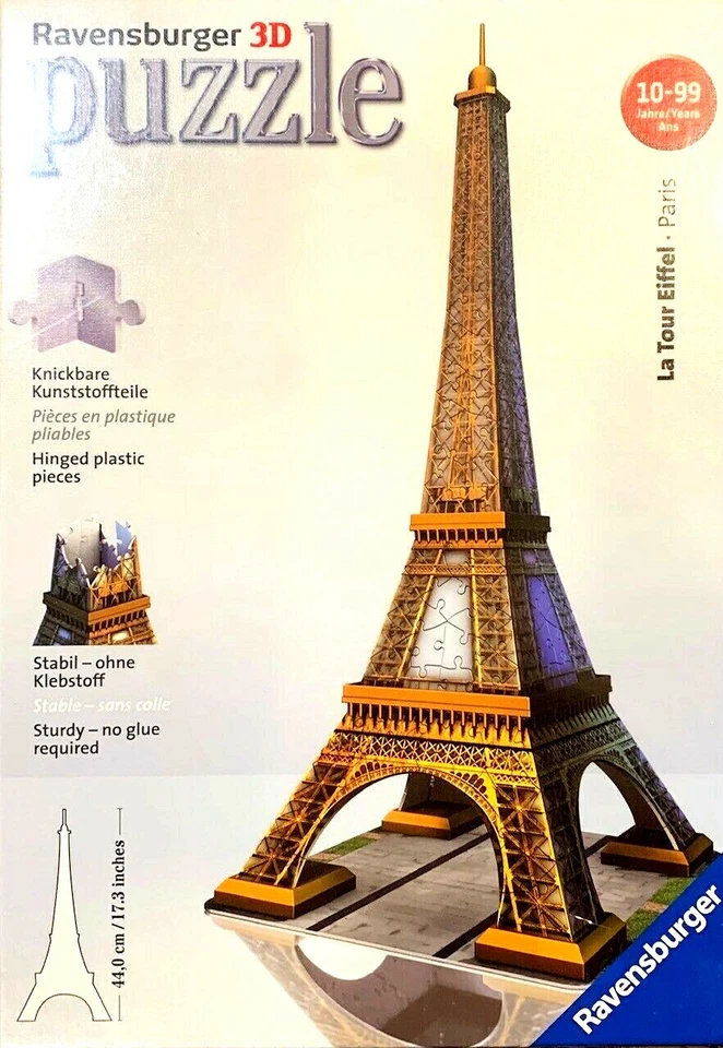 Ravensburger 3D Puzzle EIFFEL TOWER NEW Sealed 216 Hinged Plastic Pieces Age 10+ - Image 1 of 1
