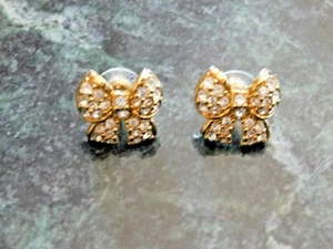 Swarovski Ohrringe Schwan Schleife Kristall - Bild 1 von 5