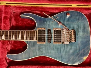 Ibanez RG4EXFM1 Flame Maple Transparent Blue Top RG - Picture 1 of 24
