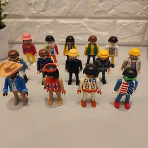 Geobra Little People X 14 Figure Bundle Cowboy Indian Policeman Vintage - Picture 1 of 9