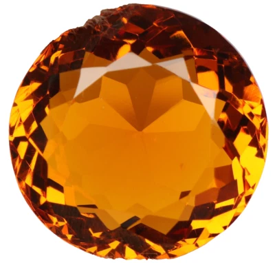 67.60 Ct. Round Cut Faceted Large Yellow Citrine Loose Gemstone Gift for Women - Image 1 of 4