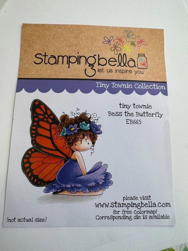 Estampación sello montado bella "Bess the butterly" Foto 1 de 2