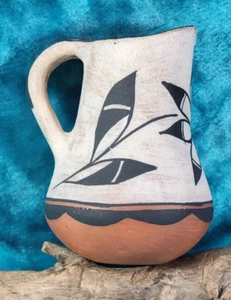 Amerikanische Ureinwohner Keramik Santo Domingo handgerollt polychrom Glas  - Bild 1 von 11