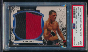 2012 Topps UFC Bloodlines Jumbo Mat Relic #ND Nate Diaz /88 PSA 7 highest *
