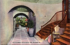 Patio Royal Old Stairway New Orleans Louisiana LA. Postcard Chrome - Picture 1 of 2