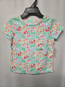 Neu mit Etikett Mädchen Kurzarm-T-Shirt Erdbeermuster Größe 2T - Bild 1 von 2