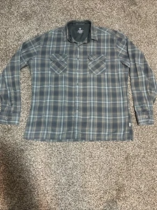 Kuhl Dillingr Flanellhemd Herren XLarge grau kariert Button Down Baumwollmischung Tech - Bild 1 von 10