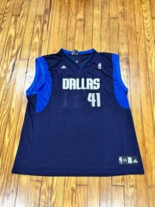 Vintage Dirk Nowitzki #41 Dallas Mavericks Adidas Jersey Men’s XXL Blue - Picture 1 of 3