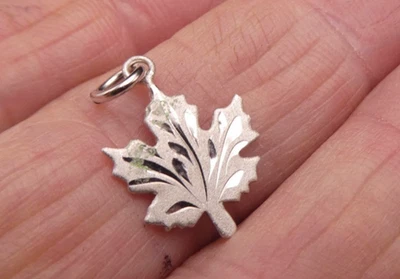 Dije colgante de hoja de arce 925 de plata de ley de abedules envío gratuito Foto 1 de 4