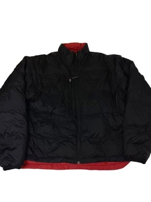 Vintage Timberland Men's Jacket Black & Red Mid -Length Down - Image 1 of 4