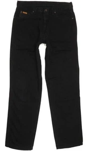 Pantalones de mezclilla rectos regulares negros Wrangler Mississippi para hombre W34 L34 (92092) - Imagen 1 de 8