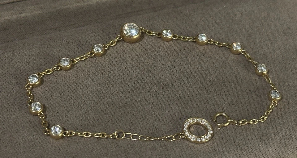 18K Gold Lab-Created Diamond Bracelet - Image 1 of 1