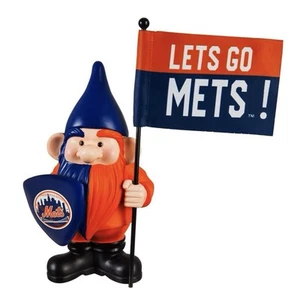 New York Mets Gnome Resin With Flag Holder Official Major League Baseball Msrp58 - Picture 1 of 1