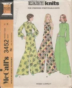 Tuta McCalls 3452 Halter o manica lunga gamba larga modello anni 70 taglia 12 non tagliata - Foto 1 di 5