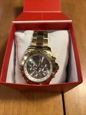 Reloj Invicta Hombre Especial Cronógrafo Oro Amarillo Pulsera Tono Plata Esfera 11369 Foto 1 de 4