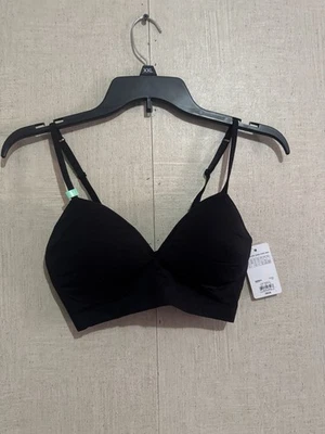 SO Juniors Seamless Wire Free Convertible Black Bra Sz M Adjustable Straps - Image 1 of 4