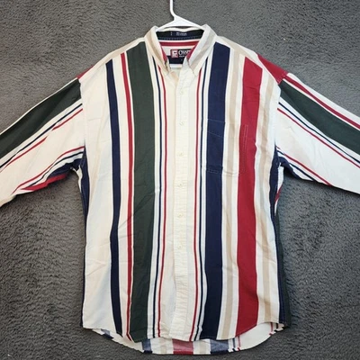 Chaps Ralph Lauren Shirt Mens Large Multicolor Stripe Button Down Long Sleeve - Image 1 of 4
