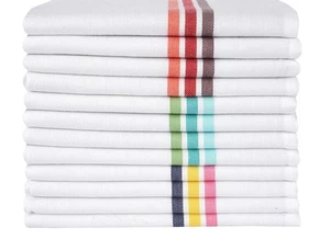 Candy Cottons Stripe Kitchen Dish Towels 18x28 Inch Boho Striped Absorbent Gi... - Picture 1 of 9