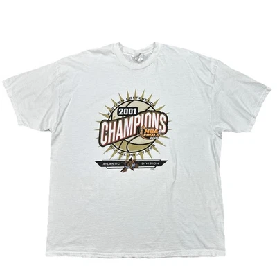 Camiseta De Colección Philadelphia 76ers NBA Iverson Era 2001 Campeones Blanca Para Hombre XXL Foto 1 de 4