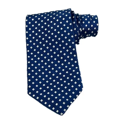 Palm Camisas Personalizadas de Los Ángeles Corbata de Seda Azul y Blanco 4" X 59" EE. UU. De Colección Foto 1 de 4