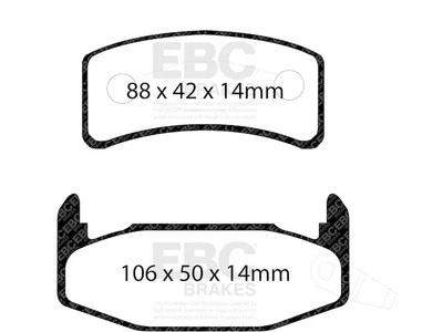 For 1990-1994 Chevrolet Lumina Brake Pad Set Rear EBC 69611PVBC 1991 1992 1993 - Image 1 of 4