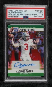 2021 Leaf Pro Set Stars Metal Green Rainbow /10 Quinn Ewers PSA 9 MINT Auto - Picture 1 of 4