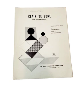 1961 Clair De Lune Moonlight Noten Suite Bergamasque Klavier Solo Debussy - Bild 1 von 5