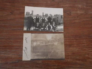 2x CPA Postcards 1900-1910 CHEMINOTS Trains - Picture 1 of 2