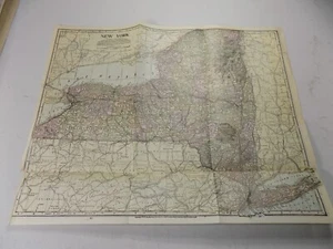 1899 Antique Map of NEW YORK, b/w MICHIGAN - Picture 1 of 2