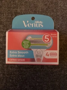 New Gillette Venus Extra Smooth - 4 Refill Cartridges/5 Blades - Picture 1 of 2
